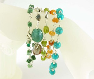 Wire Wrapped Gemstone Bracelets - Jularee Handmade Jewelry
